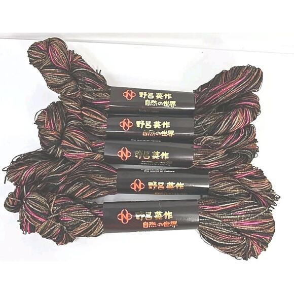 Eisaku Noro Knitting Yarn Thread Color #201 Ganpi Tape Combination Lot of 5 U326 - Picture 1 of 9
